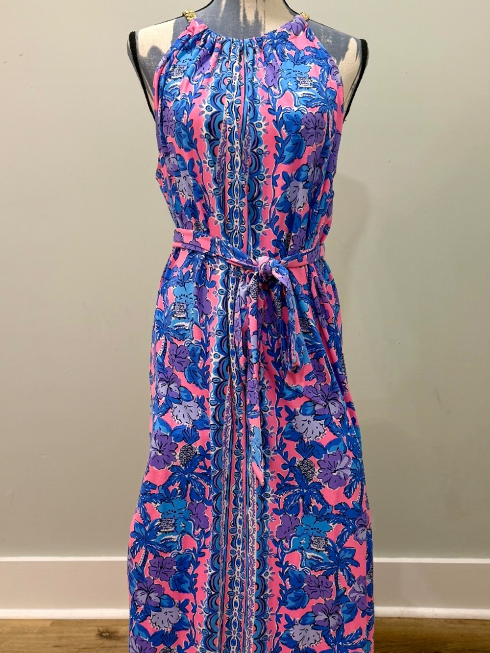 Lilly Pulitzer Bingham Maxi Dress Palm Paradise Size XL - Picture 2 of 11